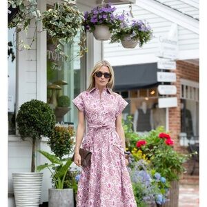 NWT Julia Amory Betty Dress pink paisley